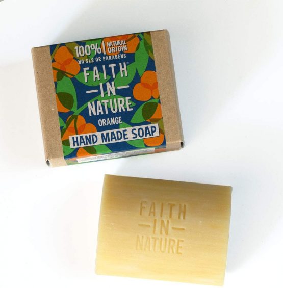 Faith In Nature Natural Orange Hand Soap Bar, Detoxifying, Vegan and Cruelty Free, No SLS or Parabens, 100 g - Image 2