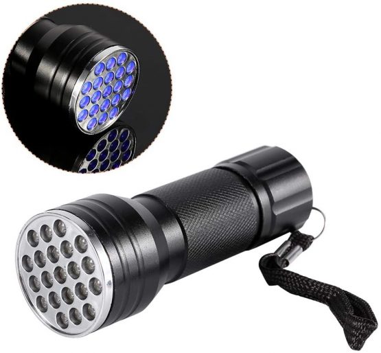 UV Torch Ultraviolet Flashlight, Portable Torch Lamp, 21 LED Blacklight UV Flashlight Torch for Pet Urine Detector, Find Stains on Clothes Carpet Rugs Floor - Image 2