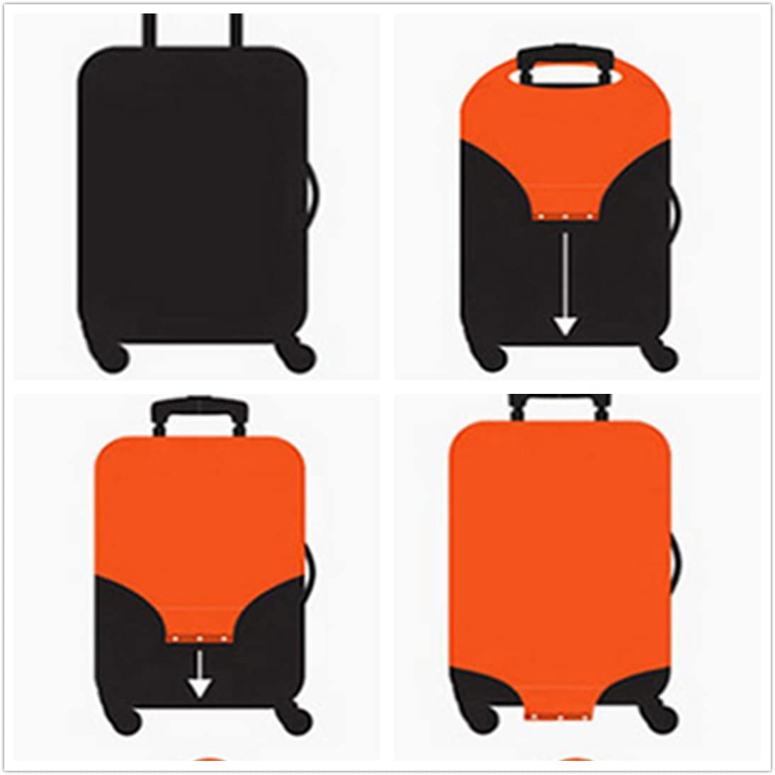 YianBestja Washable Travel Luggage Cover Elastic Suitcase Trolley Protector Cover for 18-32 Inch Luggage (Earth, S) - Image 4