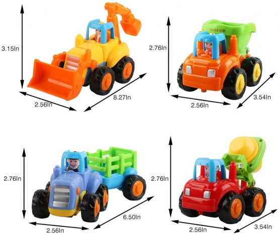 Pull Back Cars,6 Pcs Cars Toys for 1 Year Old+ Baby Toddlers,Early Educational Car Toys,Push and Go Vehicles Set,Mini Friction Powered Vehicle Play for Kids Boys and Girls Christmas Birthday Gift - Image 2