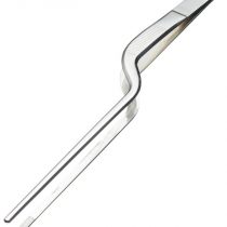 MasterClass Angled Chef Tweezers / Plating Tongs, Stainless Steel, 21 cm