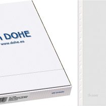 Dohe  – Pack of 100 Punched Sleeves, Folio, Clear.