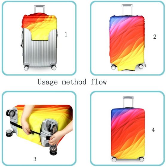 Metyou Travel Suitcase Cover Protector Washable Dust Zipper Protective 18-32 Inch - Image 2