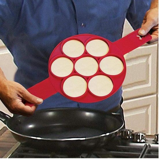 Silicone Pancake Maker Nonstick Cooking Tool Egg Ring Maker Pancakes Flip Egg Mold Cheese Egg Cooker Kitchen Gadget - Image 2
