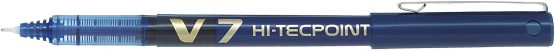 Pilot V7 Hi-Tecpoint Rollerball Pen, 0.7 mm Tip - Blue, Pack of 3 - Image 2