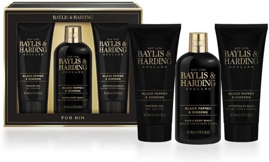 Baylis & Harding Black Pepper & Ginseng Luxury Bathing Trio Gift Set - Image 3