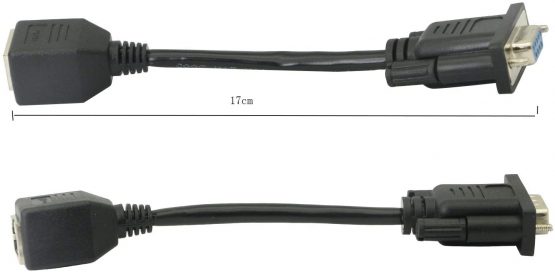 DB9 RS232 to RJ45, DB9 9-Pin Serial Port Female&Male to RJ45 CAT5 CAT6 Ethernet LAN Extend Adapter Cable-2pcs (Cable) - Image 3