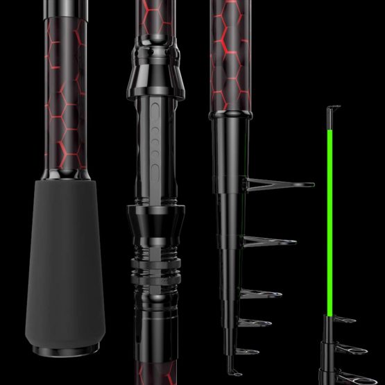 QUDRAKAST Fishing Rod and Reel Combos, Unique Design With XWarping