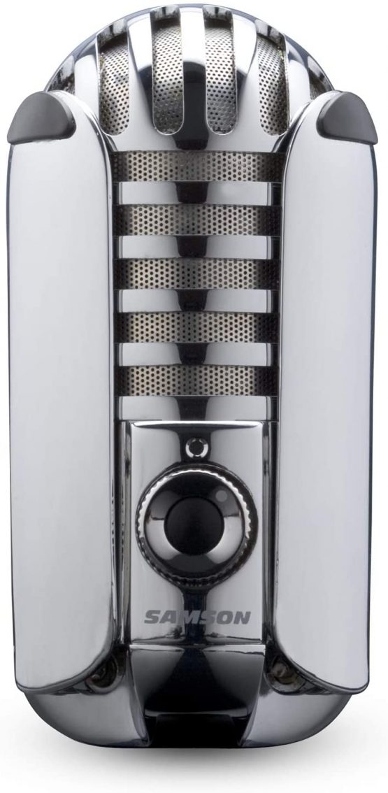 Samson Meteor Mic - Portable USB Studio Quality Condenser Microphone - High Performance, General Purpose/Podcast/Gaming/Music Recording Microphone, 16-bit, 44.1/48kHz resolution, Silver Chrome - Image 2