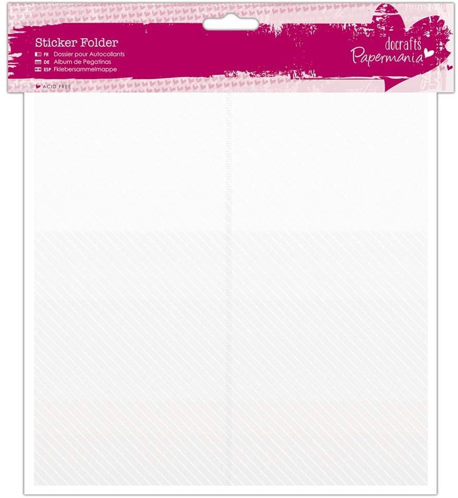 Papermania Clear Storage Folder - 24 Sleeves/48 Compartments, Transparent