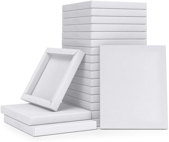 Arteza Mixed Media Sketchbook, Foldable Canvas Pad, 17.8 x 21.8 cm, 20 Sheets, Heavyweight Multimedia Paper, 228 lb, 370 gsm, Acid-Free, Wood Pulp DIY Frames for Painting & Mixed Media Art - Image 4