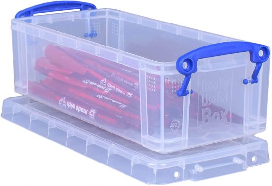 Really Useful Storage Box 0.9 Litre Clear Ref 0.9C