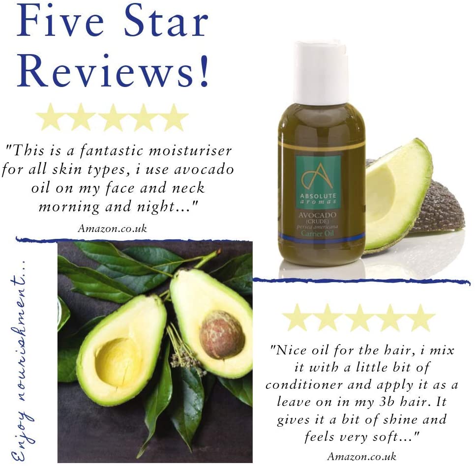 Absolute Aromas Crude Avocado Oil (Persea Americana) 150ml, Pure, Natural, Cold-Pressed, Vegan and Cruelty Free - Image 4