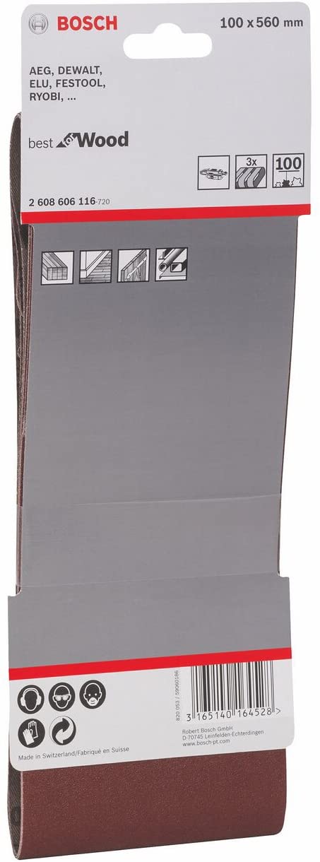 Bosch 3X PRO Paint on Wood and Hardwood X440 Sanding Belt for Sanders (for Paint on Wood Hardwood, 100 x 560 mm, Grit 100 - Image 3
