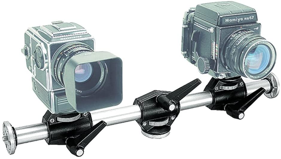 Manfrotto 131DD Horizontal 4 Head Accessory Arm, Silver (For Mounting 2 Heads Vertically and 2 Horizontally