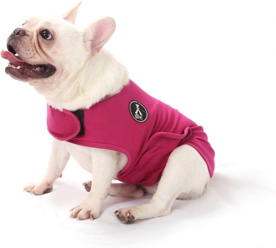 Dog Anxiety Relief Coat,Lightweight Wrap Anxiety Jacket Shirt for Anxious Pets Keep Calming Comfort (Rose red, S)