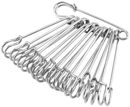 Stadux 30Pcs Safety Pins, Strong Metal Heavy Duty Safety blanket Pins for Jewelry Crafts, Sliver (50mm) - Image 4