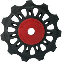 SunRace Plastic Jocky Wheel Set - Black/Red, 11T