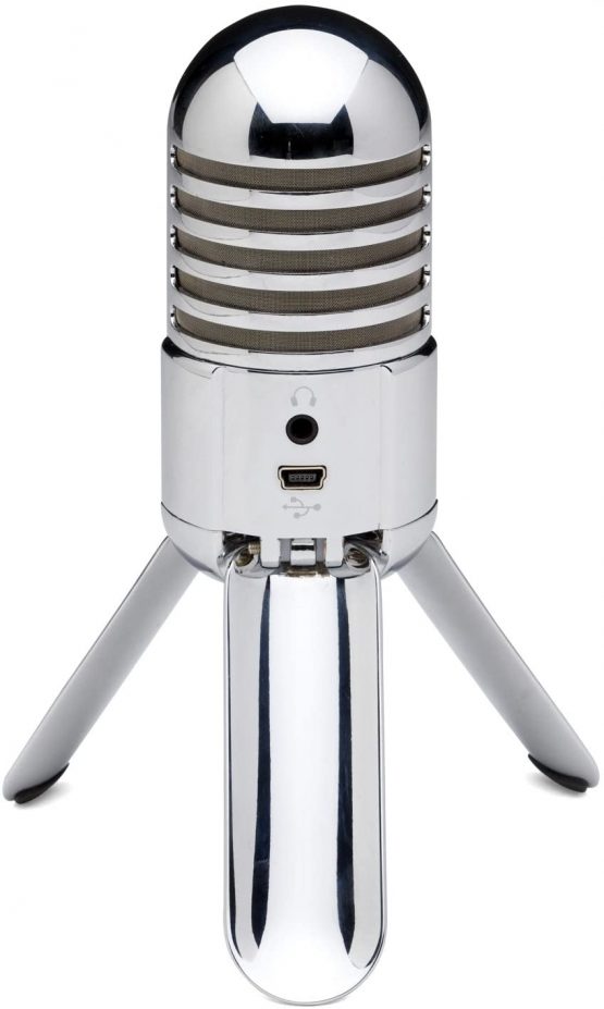 Samson Meteor Mic - Portable USB Studio Quality Condenser Microphone - High Performance, General Purpose/Podcast/Gaming/Music Recording Microphone, 16-bit, 44.1/48kHz resolution, Silver Chrome - Image 3