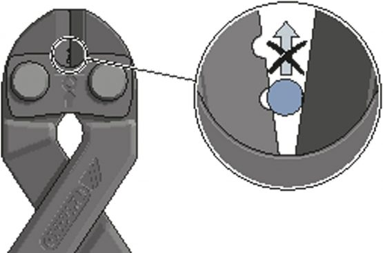 GEDORE One-hand bolt cutter, Blades for soft wires to 6.0 mm, Only a little effort is needed to cut, Small, Length 200 mm, 8340-200 TL - Image 3