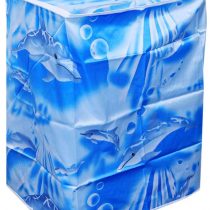 Garneck Washing Machine Cover Waterproof Sunscreen Washing Machine Cover Dust Cover Bule Polyester Satin Washer Protection, 55x58x87cm