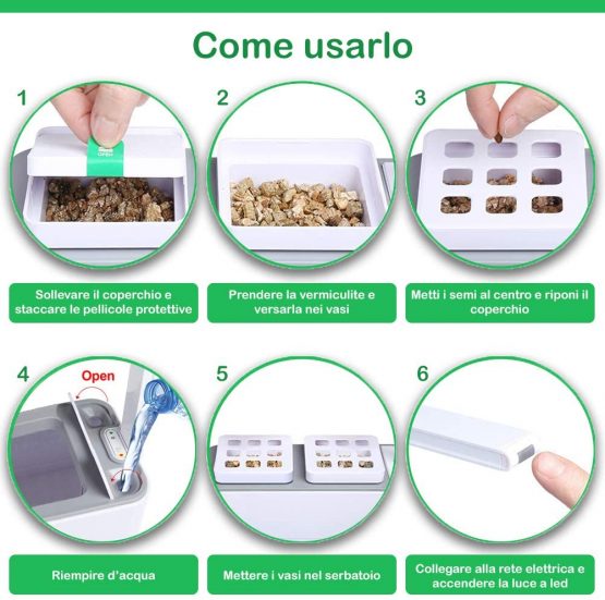 amzWOW Smart Garden hydroponics growing kits compatible with any seed - Smart Indoor Gardening System with LED Plant Grow Light - grow kit - indoor herb garden - dimensions 28.5 x 11.7 x 37 cm - Image 3
