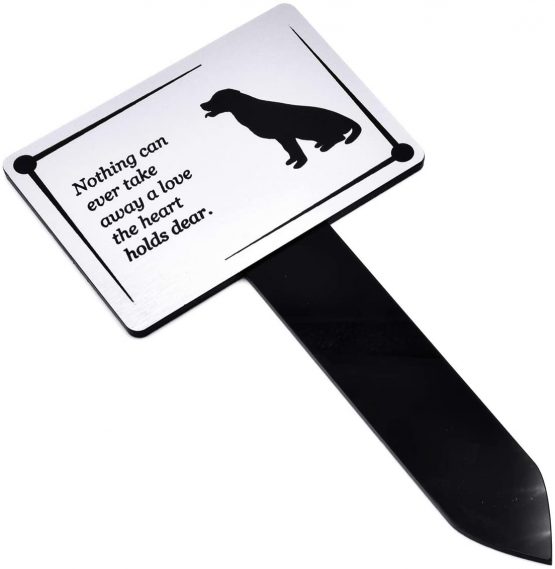 OriginDesigned Dog Memorial Plaque Stake SILVER and Black - Outdoor Garden Waterproof (Labrador) - Image 2