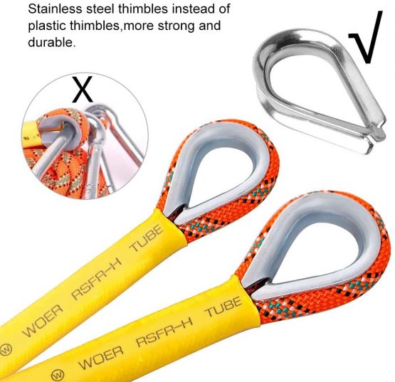 X XBEN Multi-use 8mm Outdoor Rope Home Emergency Escape Rope, Multifunctional Cord Safety Rope for Magnetic Fishing Hiking Caving Camping Rescue Tree Climbing (20M, Orange) - Image 3