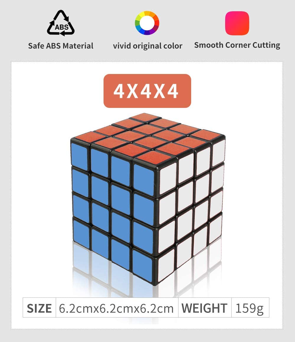EACHHAHA Speed Cube 4x4x4,62mm Magic Cube,Professional, Smooth, and Fault-tolerant,Classic Brain Teasers,Party Bag Fillers - Image 2