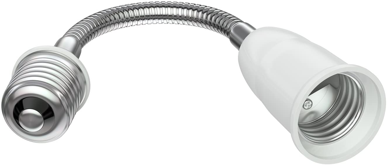ledscom.de E27 gooseneck Extension to E27, White, 1 piece (pack of 1)