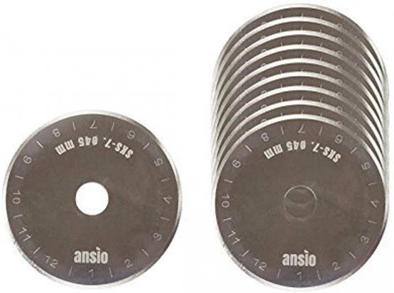 Rotary Cutter Blades 45mm x 10 Pack | Compatible with OLFA, Fiskars 45mm Rotary Cutter | Perfect for Quilting, Patchwork, Crafts and Sewing - Image 2