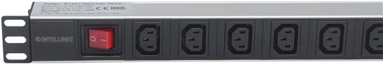 Intellinet 163620 19" 1U Rackmount 8-Output C13 Power Distribution Unit (PDU), With Removable Power Cable and Rear C14 Input - Image 4