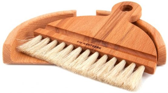handcrafted table dustpan and brush