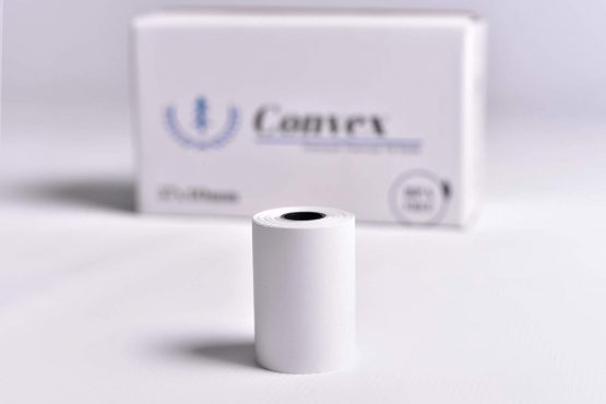 Convex (20 Rolls) 57x40mm BPA Free Thermal Credit Card Machine Receipt Rolls - Image 2