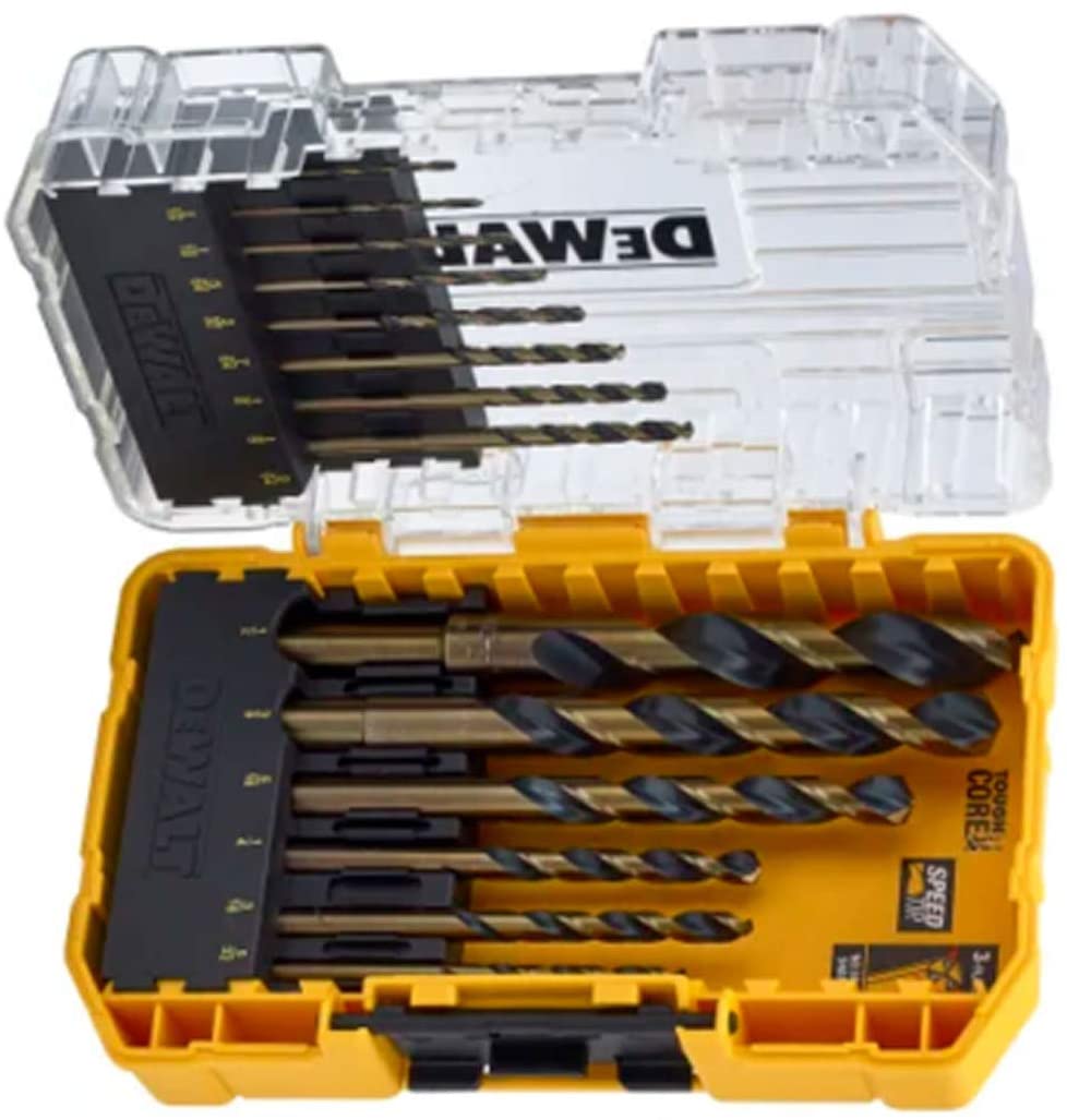 DEWALT 14PC BLACK AND GOLD HSS DRILL SET, black & golden, 14mm - Image 3