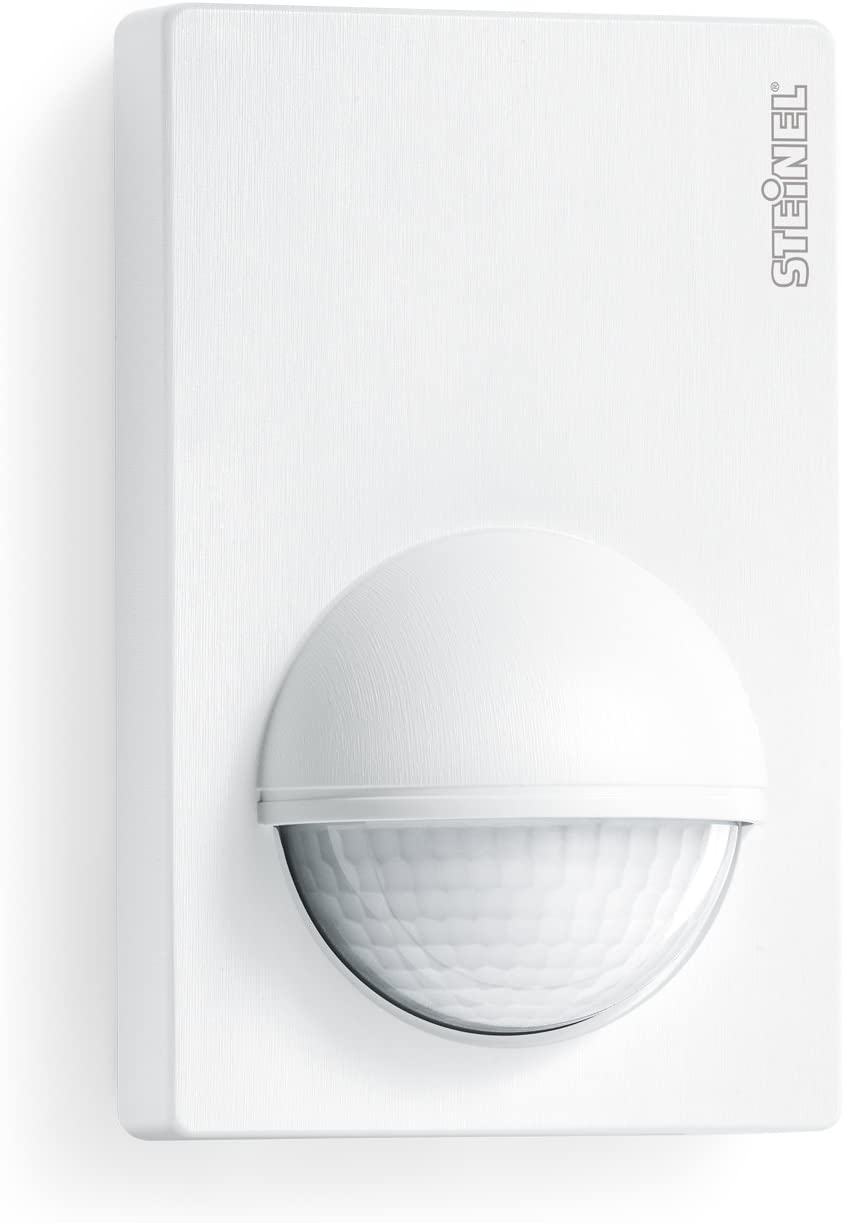 Steinel Motion Sensor IS 180-2 White, PIR Motion Detector, 12 m Reach, max. 1000 W for 6 LED Lights, Twilight Switch