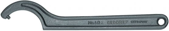 GEDORE Hook Spanner with pin, for Capstan Nuts, AF 40-42 mm, Tip Dia. 8 mm, Ratchet Spanner, 40 Z 40-42