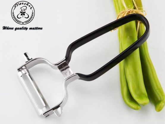 Starchef Y-Shape Peeler Slicer,Vegetable Fruit Peeler Slicer,Stainless Steel,Black - Image 4