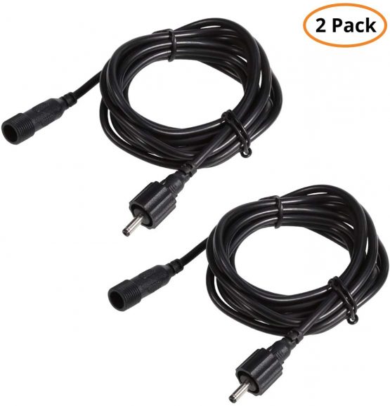 ECOWHO Extension Cable, 2 Pack Extension Lead Waterproof Cord Anti-Corrosion Wiring for Garden Lights Path Lighting LED Landscape Spotlights (4m)