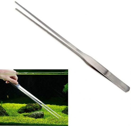 BinaryABC Aquarium Tweezers,Stainless Steel Feeding Straight Tweezer 27cm