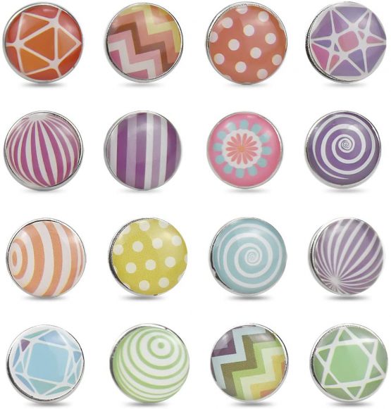Dokpav 100PCS Decorative Drawing Pins, Creative Fashion Push Pins, Decorative Thumbtacks, Polka Dots Mushroom Shape Pushpin, Metal Thumb Tacks for Wall Maps, Photos, Bulletin Board, Cork Boards - Image 4