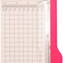 Vaessen Creative Mini Guillotine Paper Cutter, White/Pink, 4 x 6 inches