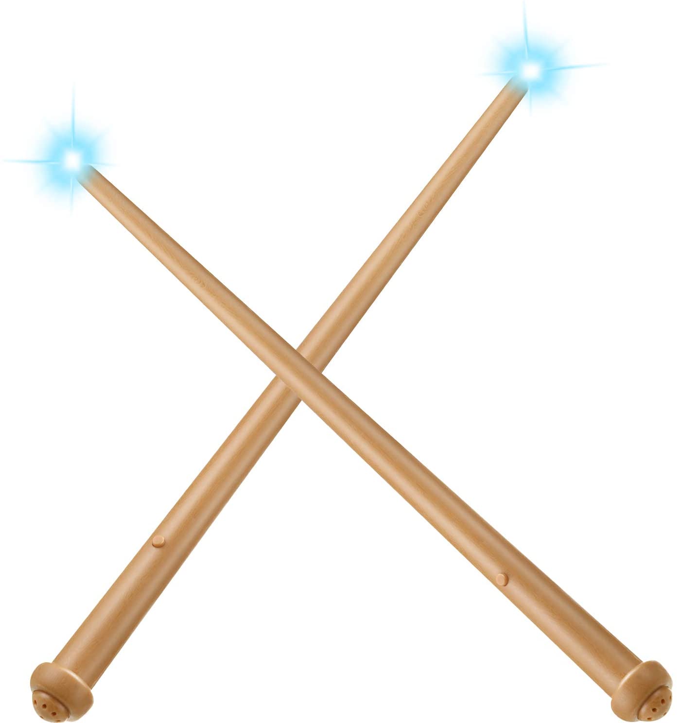 Gejoy 2 Piece Light-up Wand Magic Light and Sound Toy Wizard Wands for Cosplay (Yellow)