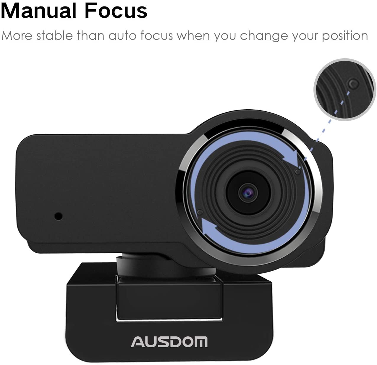 AUSDOM AW635 HD 1080p Webcam with Microphone - Image 2