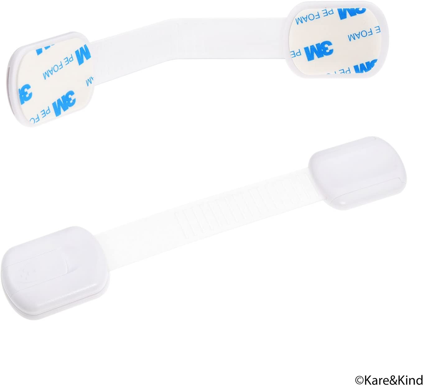 Child Safety Locks (White), Set of 6, Prevents Injury and Opening (Oven) Doors, (Kitchen Sink) Cabinets, Toilet Seats, etc - Image 3