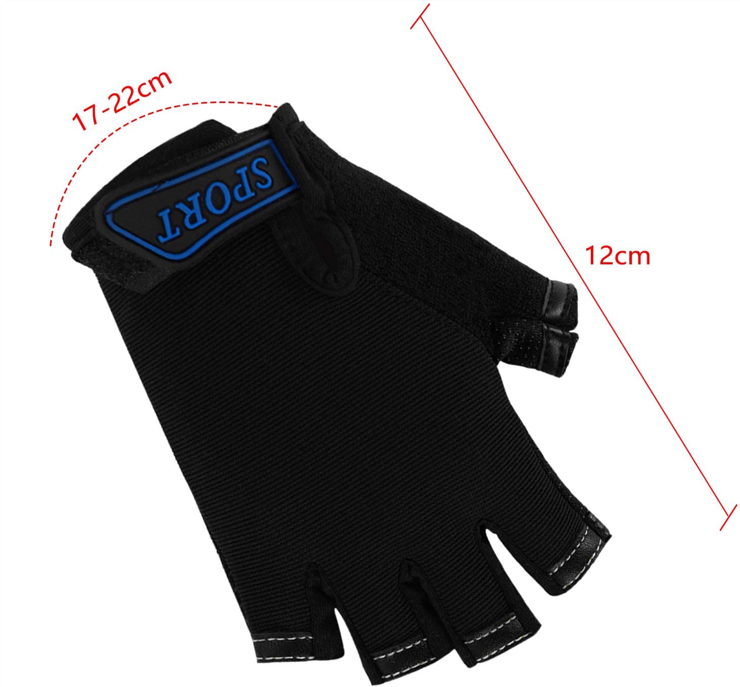 Girls Boys Half Finger Cycling Gloves Sport GYM Gloves Racing Mitts Non-slip Gel Breathable Short Finger Summer Gloves Mountain Road Bike Riding Bicycle Running Gloves - Image 3