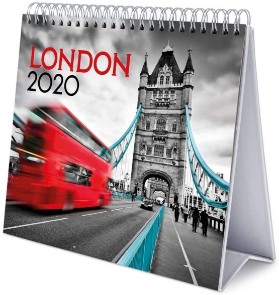 ERIK - London 2020 Desk Calendar - 12 Months