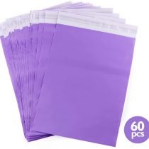 60 Purple Mailing Bags, Anstore Self Seal Postal Bags Large Size Mail Sacks for Packing Packaging Postage Envelopes Mailers, 300mm x 400mm, 12” x 16”