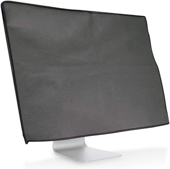 kwmobile Monitor Cover Compatible with 27-28" monitor - Monitor Cover Dust PC Screen Protector - Dark Grey