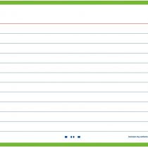 Flash Cards by Oxford, Ruled with green frame, double-sided, A6, Pack of 80 cards, 400133920